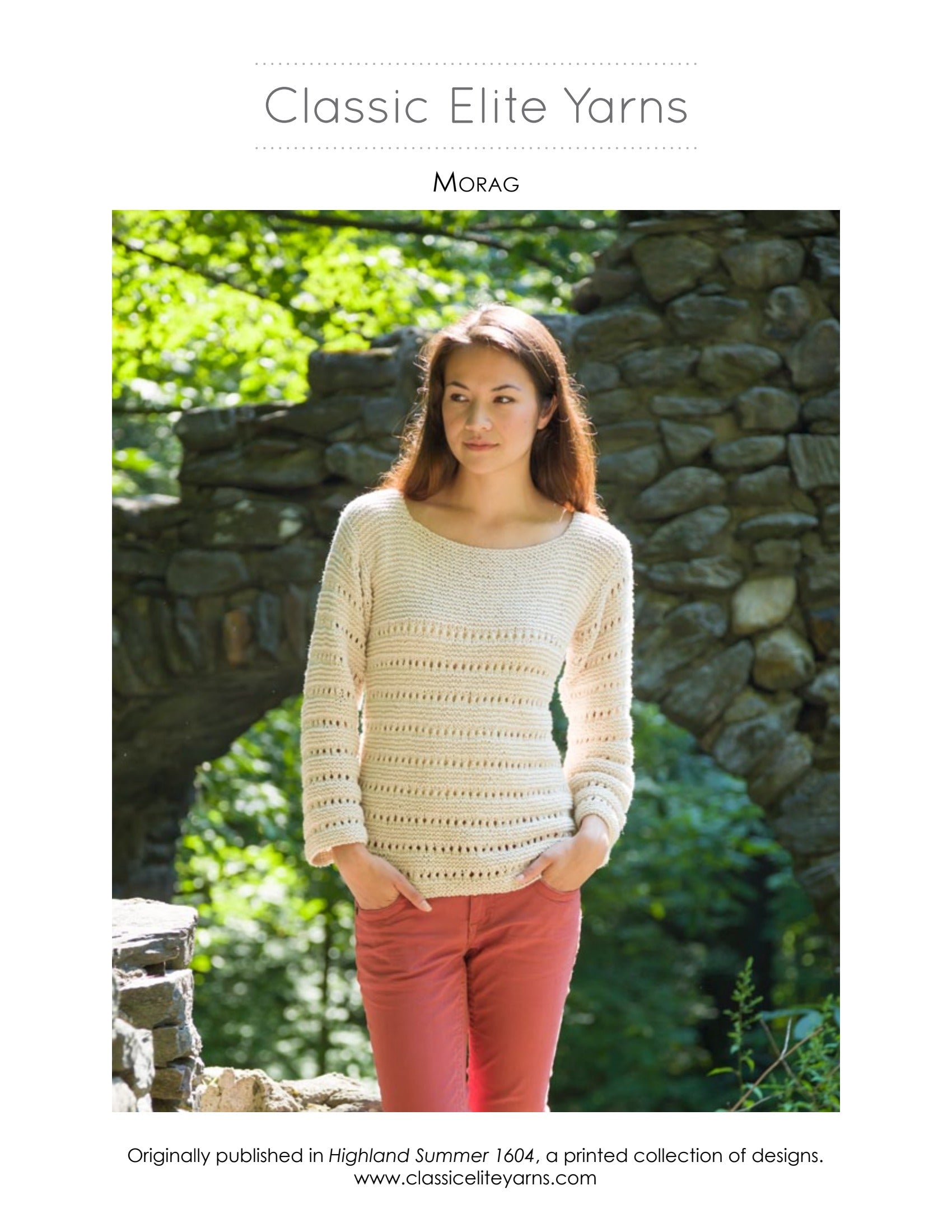 Classic Elite Yarns Morag Jumper Knitting Pattern