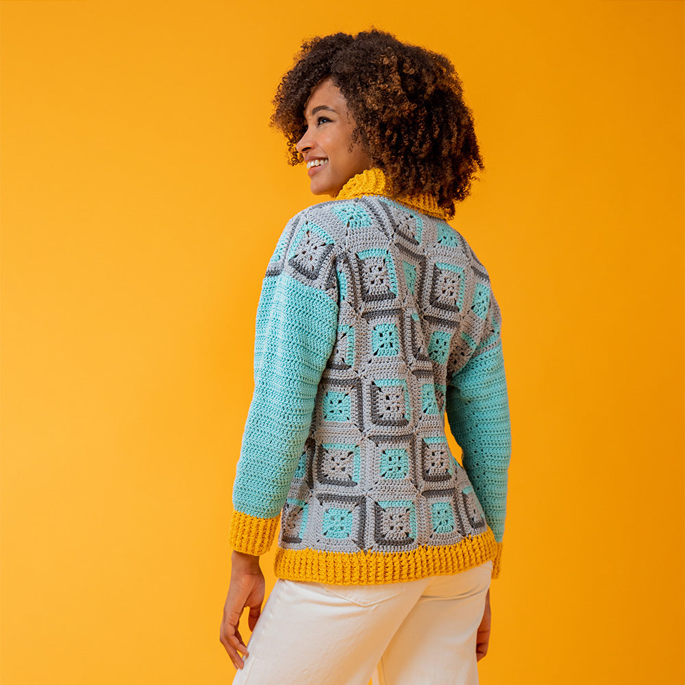 Paintbox Yarns Pixelated Sweater Crochet Pattern