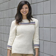 Valley Yarns Banded Yoke Pullover Crochet Pattern