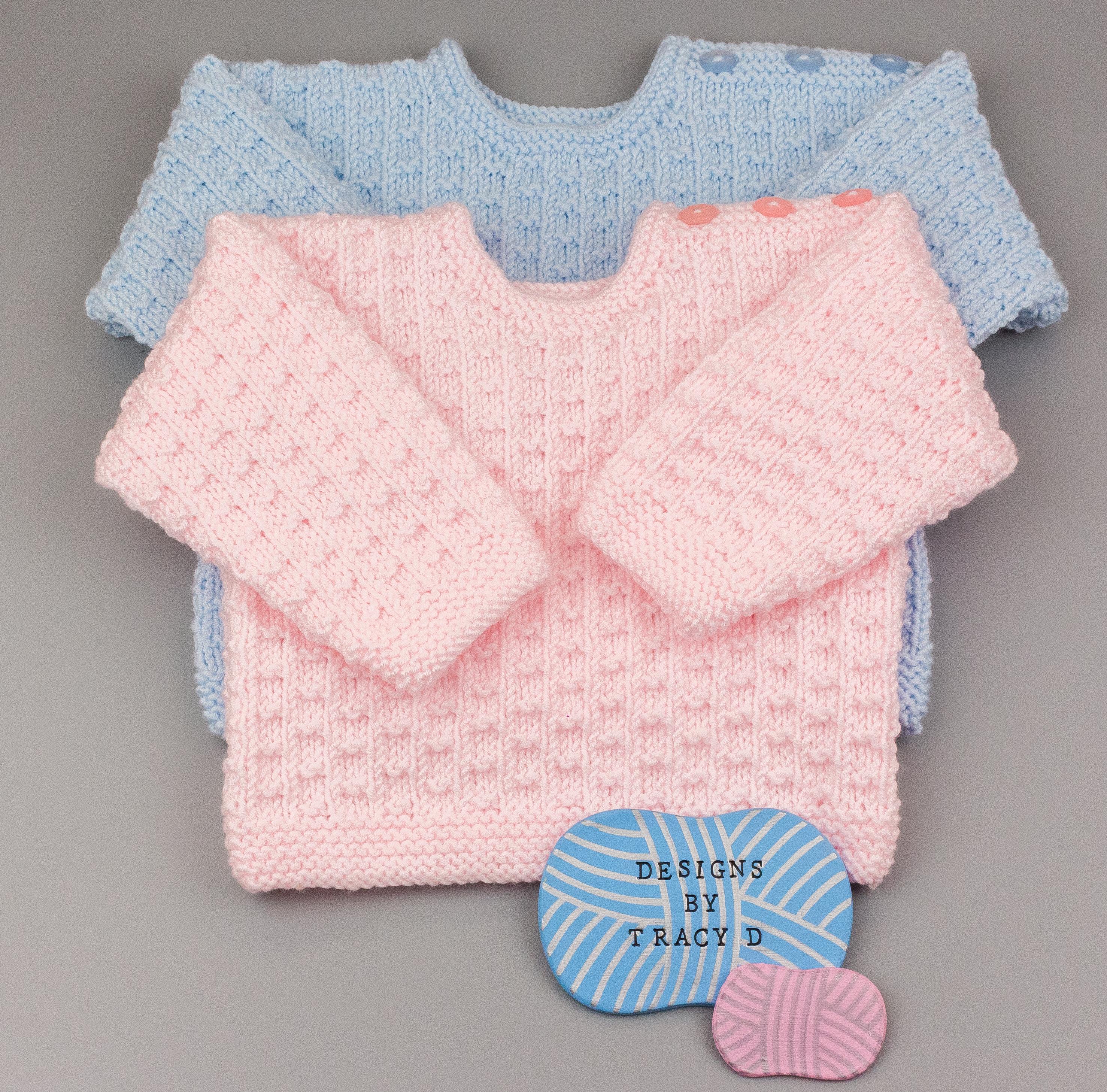 Mack Baby Jumper, 2 sizes 18" & 20" chest Baby Knitting Pattern