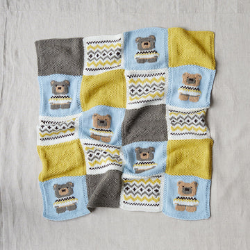 Debbie Bliss Eddie Teddy Blanket & Bear Knitting Pattern