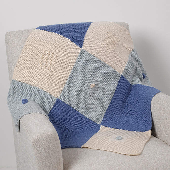 String X's and O's Baby Blanket Knitting Pattern