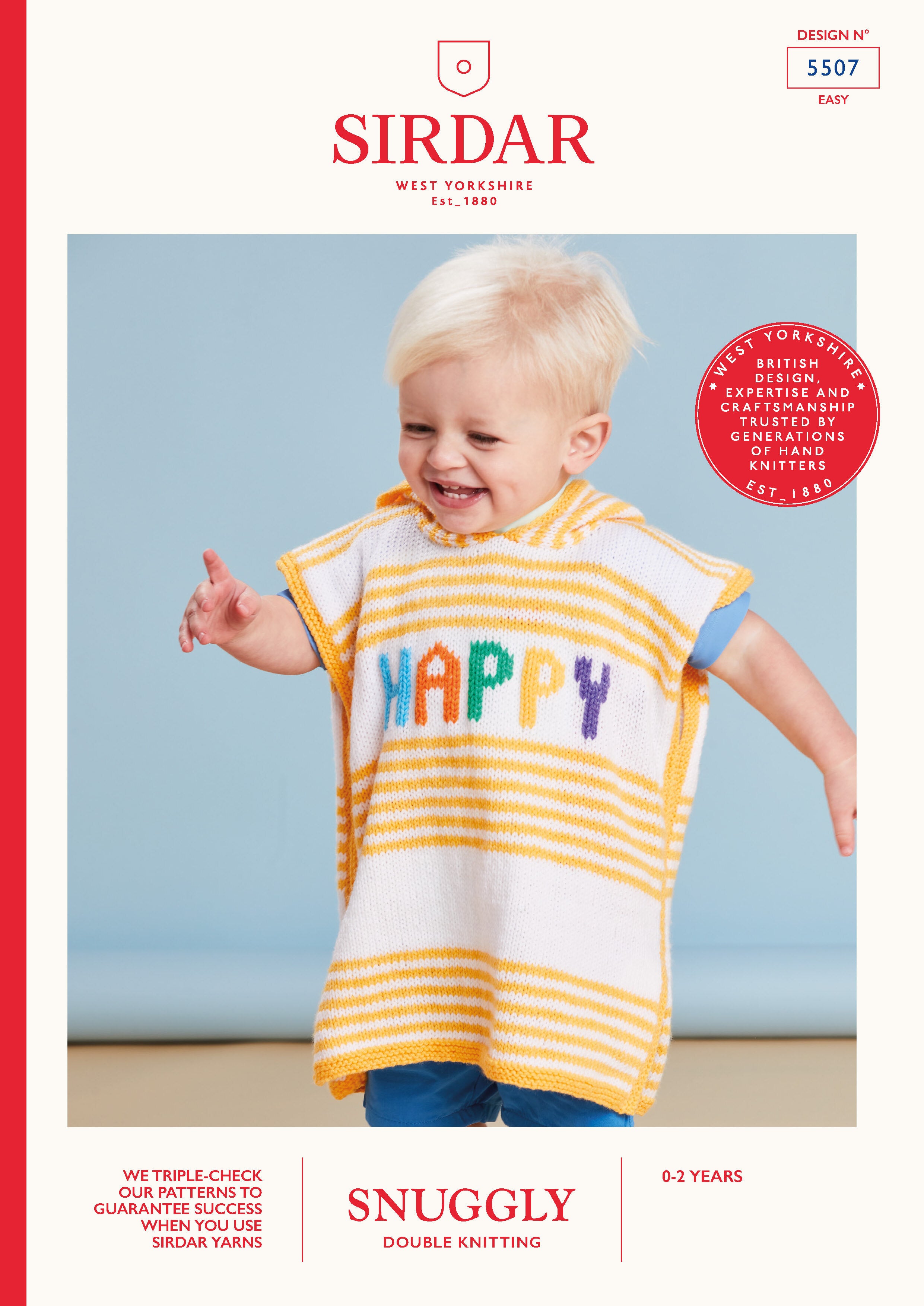 Sirdar Happy Poncho Cape Knitting Pattern
