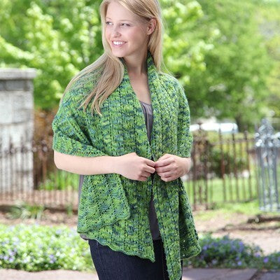 Valley Yarns Fern Leaf Wrap Knitting Pattern
