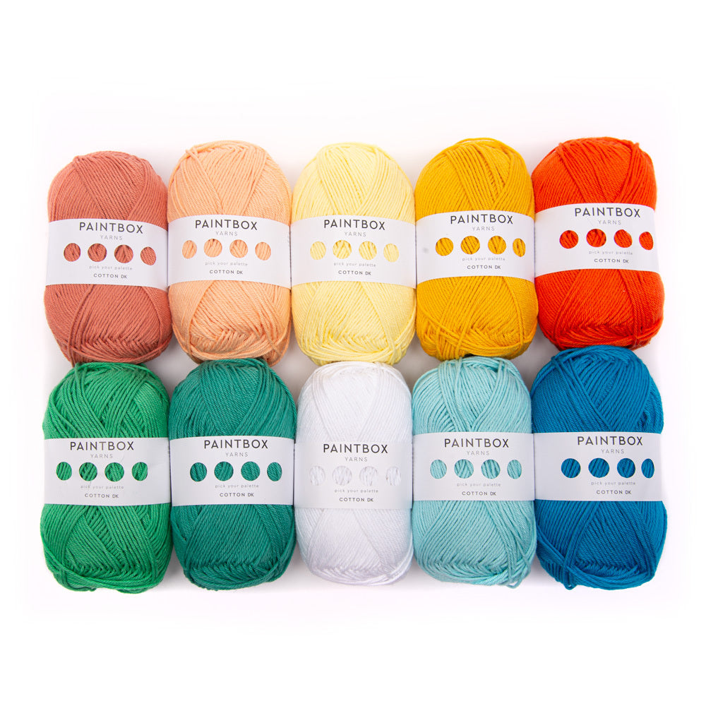 Paintbox Yarn Cotton DK 10 Ball Temperature Blanket Color Pack Yarn - Cotton DK