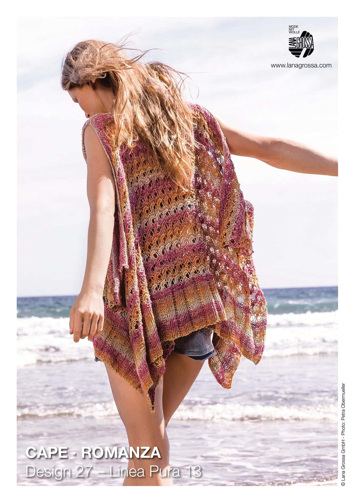 Lana Grossa Poncho Cape Knitting Pattern