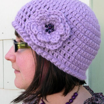 Quick and Simple Crochet Hat With Flower