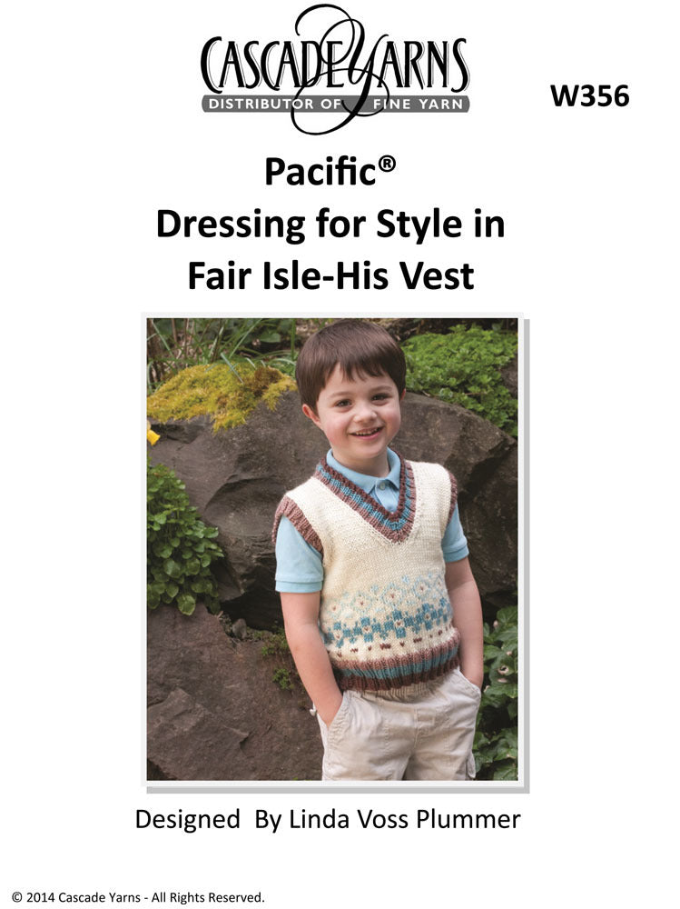 Cascade Yarns W Dressing for Style in Fair Isle - His Vest (Free)