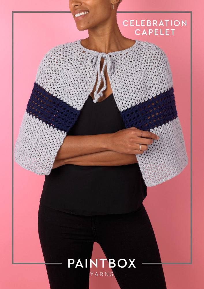 Paintbox Yarns Celebration Capelet Crochet Pattern