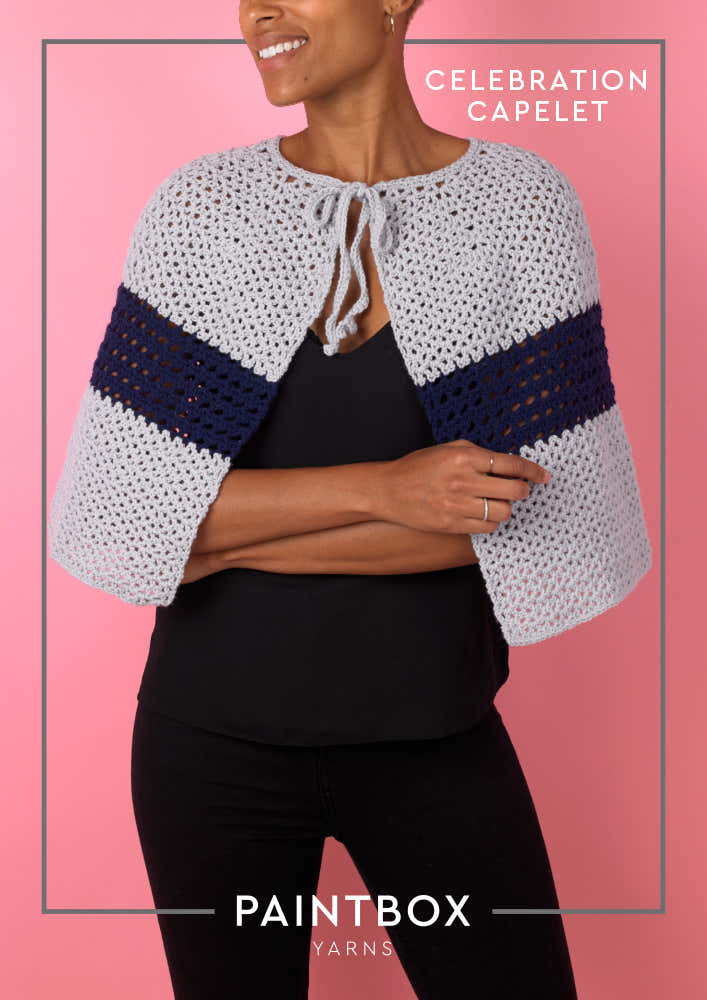 Paintbox Yarns Celebration Capelet Crochet Pattern