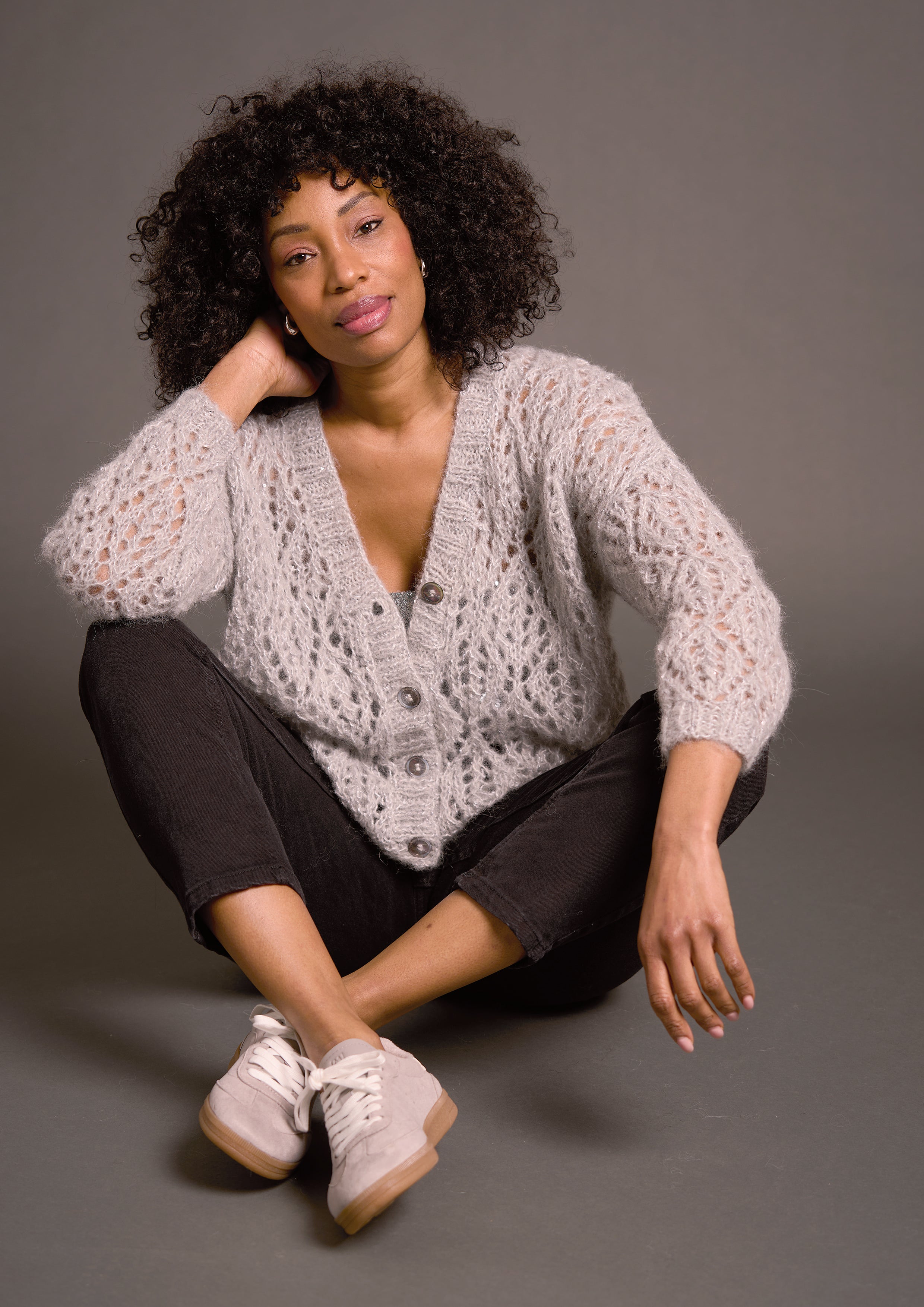Charisse In Rowan Alpaca Sparkle Cardigan Knitting Pattern