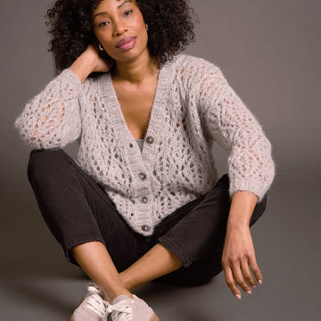 Charisse In Rowan Alpaca Sparkle Cardigan Knitting Pattern