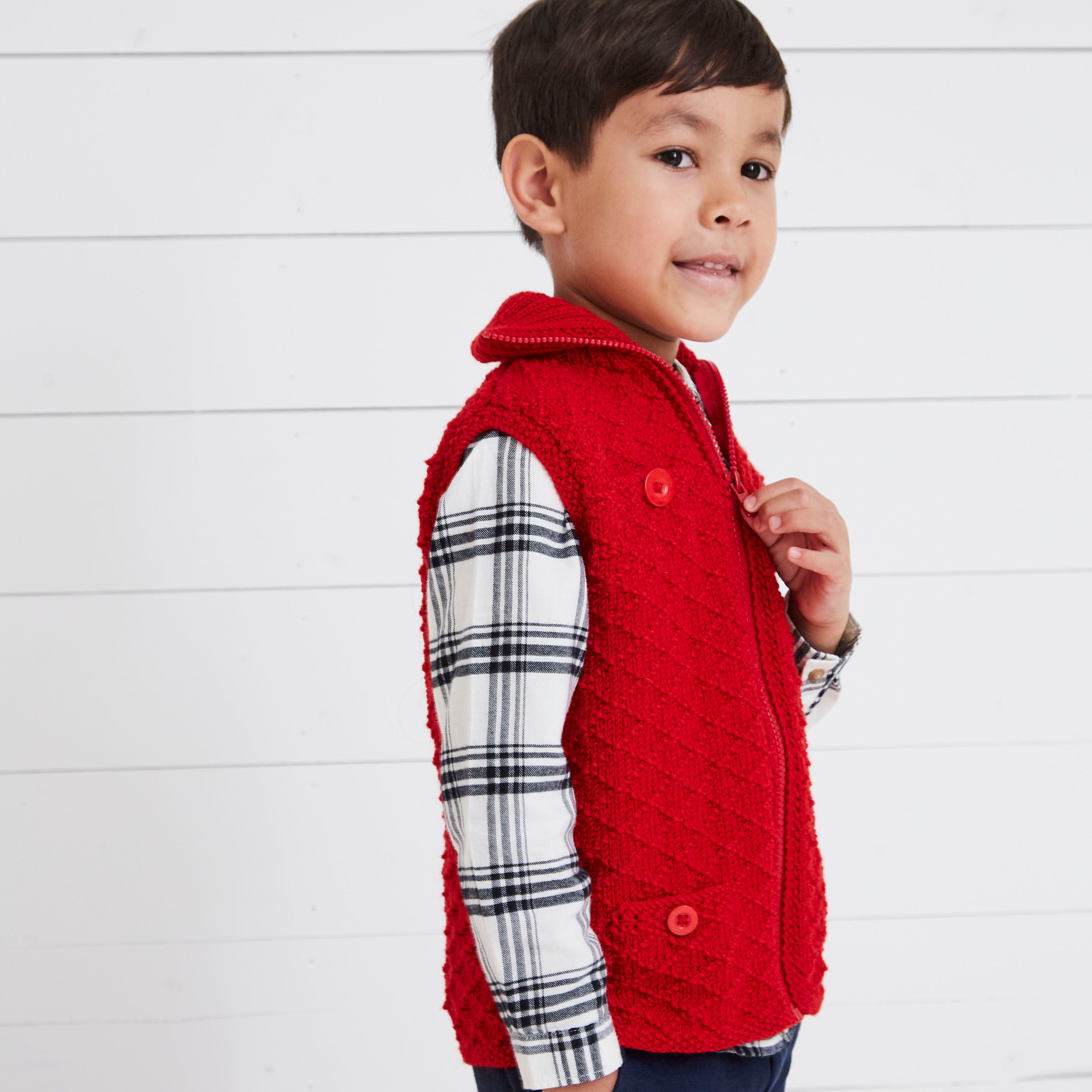 Debbie Bliss Zac Zip Up Knitting Pattern