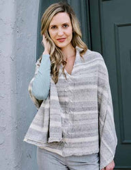 Trendsetter N Cabled Border Poncho Cape Knitting Pattern