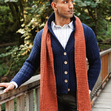 North End Scarf in Berroco Remix Wool Knitting Pattern