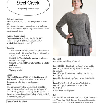 Wildflowerknits Steel Creek Jumper Knitting Pattern