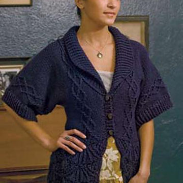 #106 Shawl-Collared Nipped-Waist Cardigan