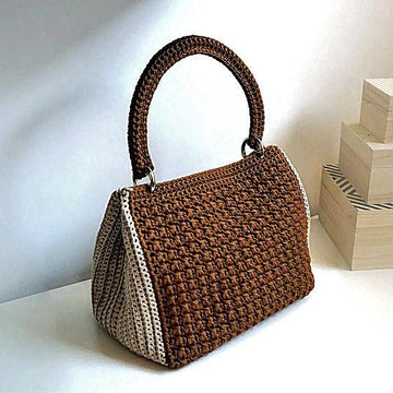 Crossed Stitch Double Colour Bag