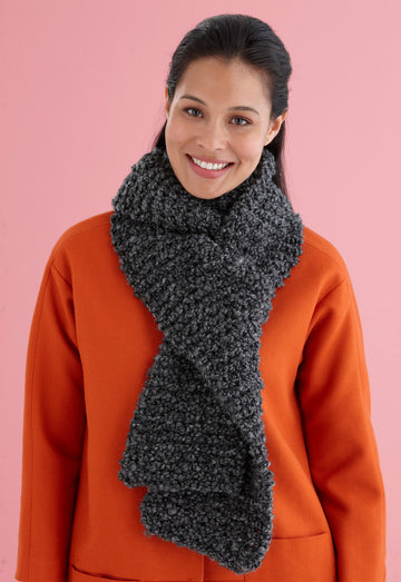 Beginner One Ball Scarf in Lion Brand Homespun Thick & Quick - L20058C PDF