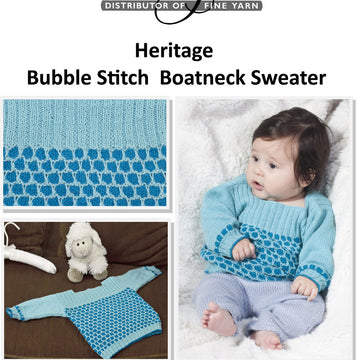 Bubble Stitch Boatneck Jumper Knitting Pattern