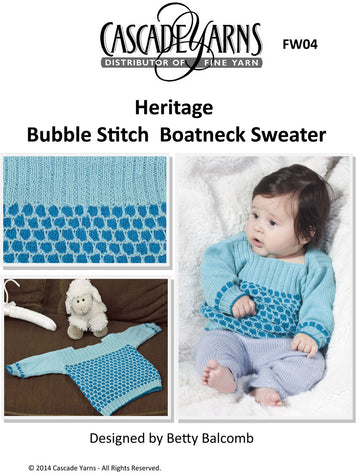 Bubble Stitch Boatneck Jumper Knitting Pattern