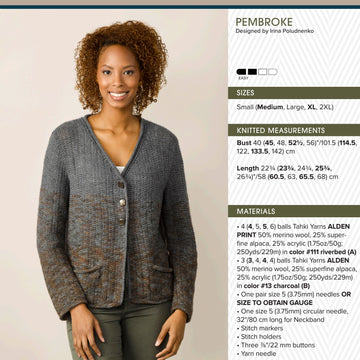 Tahki Yarns Pembroke Knitting Pattern